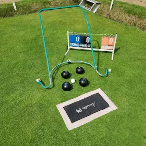Lawn Bowls, scoreboard, pusher and bowling mat